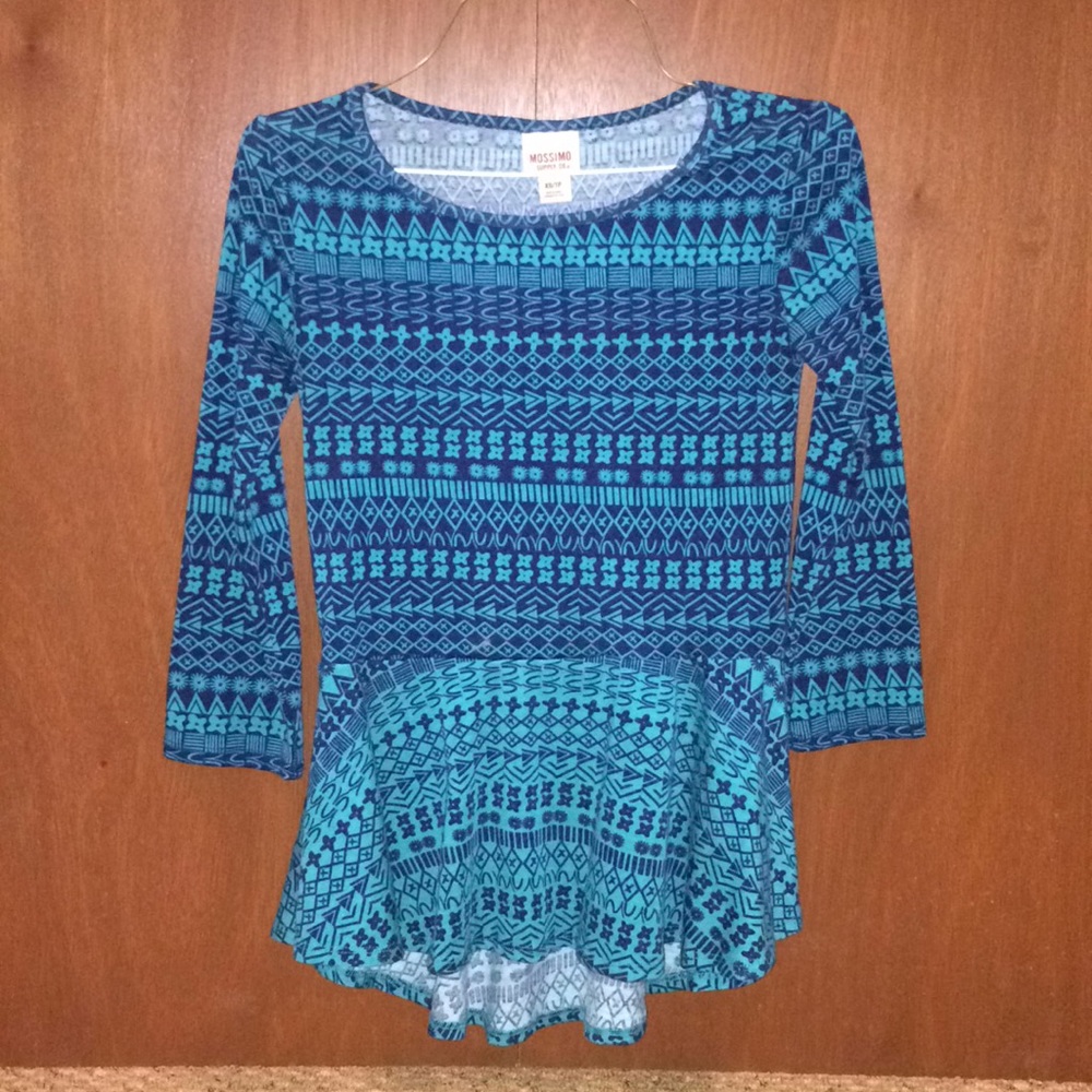 3/4 Sleeve Patterned Shirt